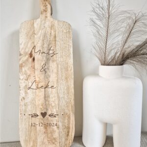 Borrelplank mangohout ovaal namen